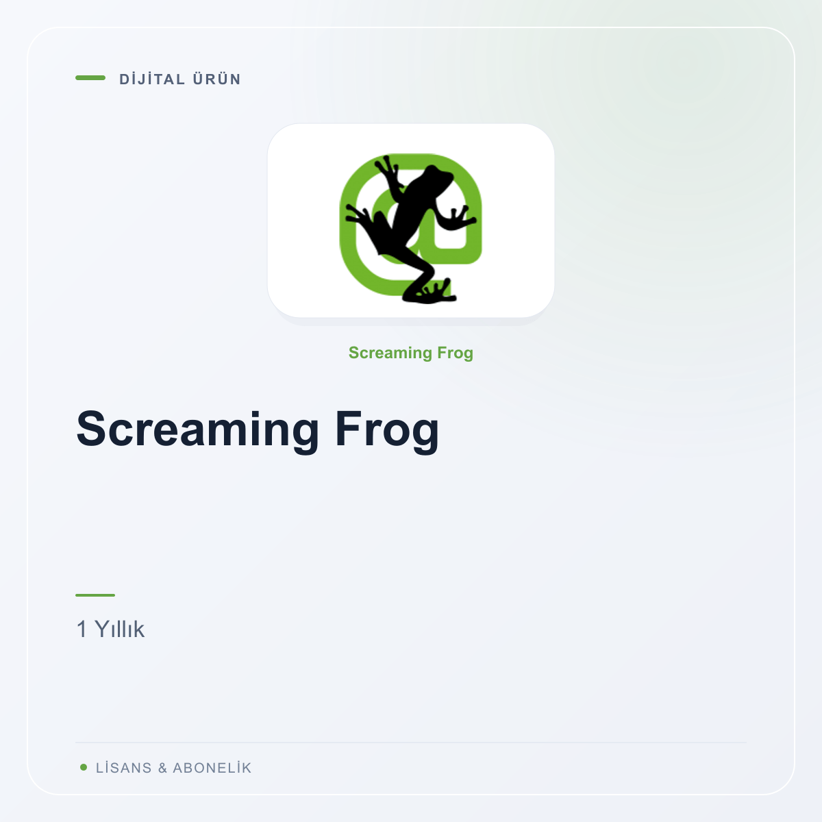 Screaming Frog - 1 Yıllık