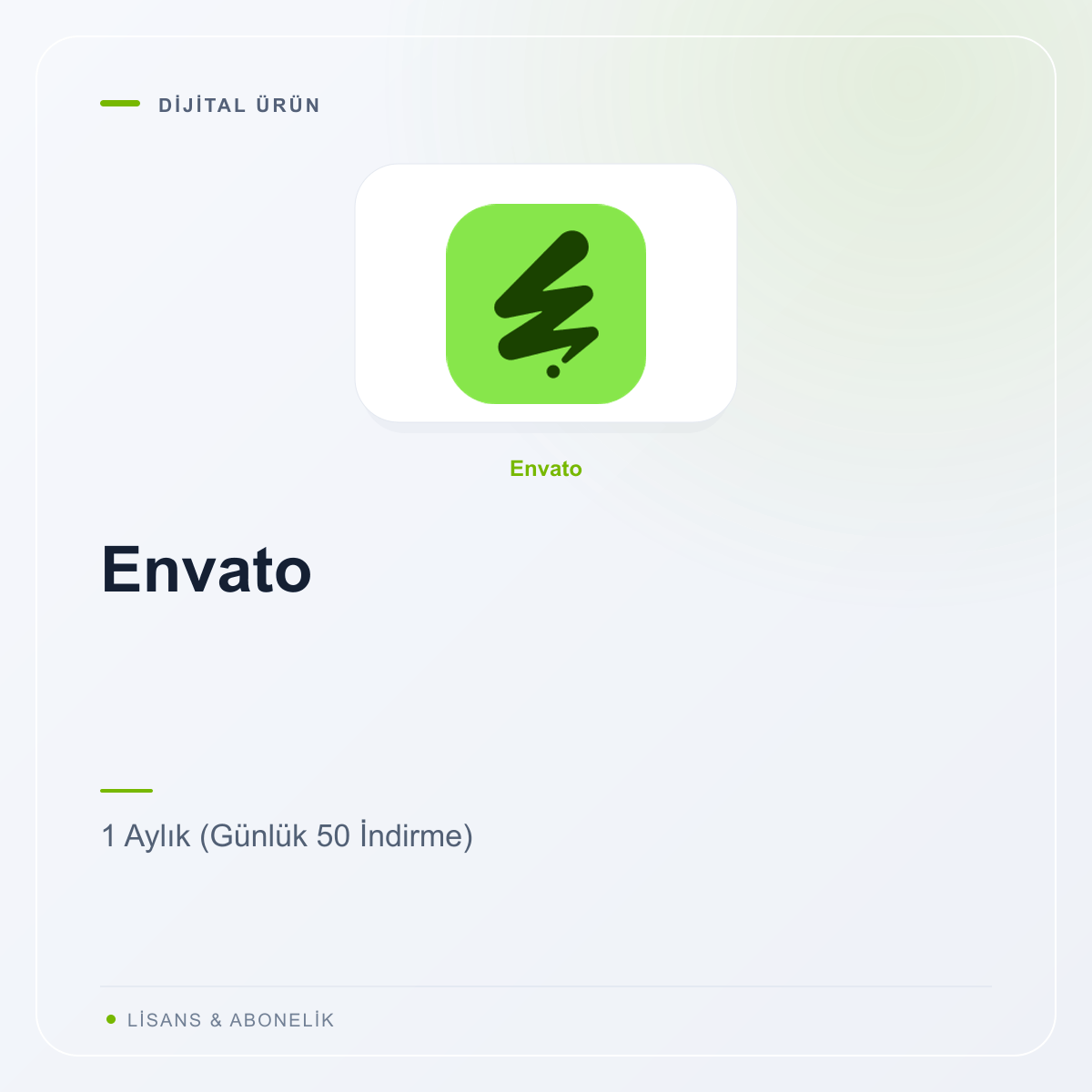 Envato - 1 Aylık (Günlük 50 İndirme)