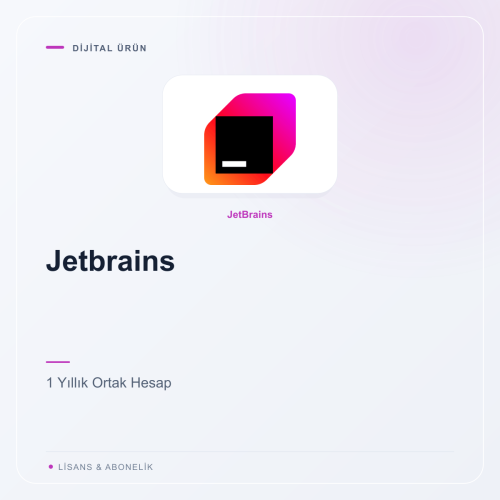 Jetbrains - 1 Yıllık Ortak Hesap