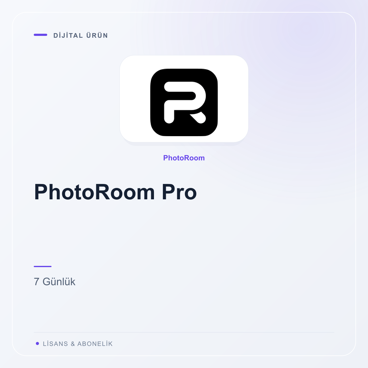PhotoRoom Pro - 7 Günlük