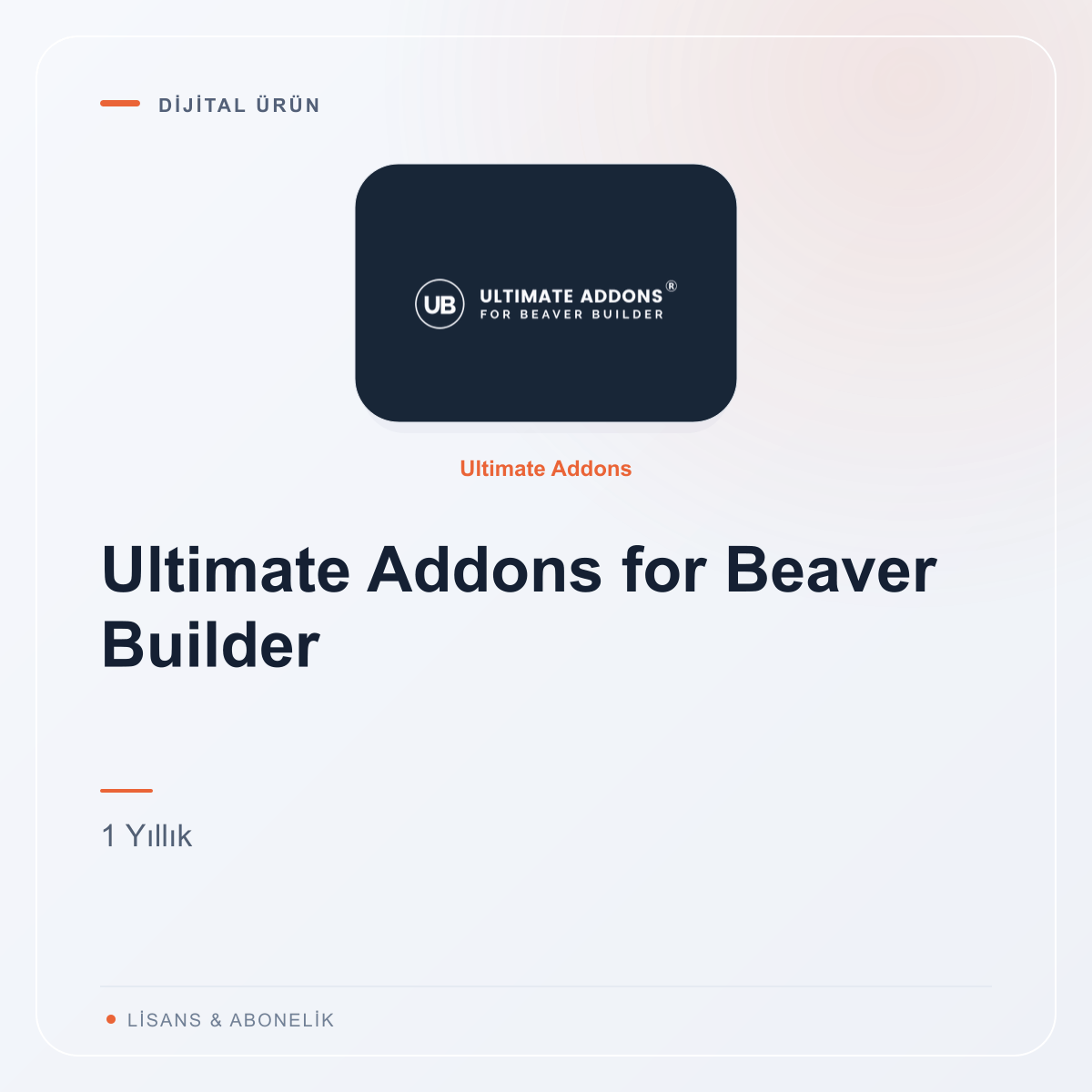 Ultimate Addons for Beaver Builder - 1 Yıllık
