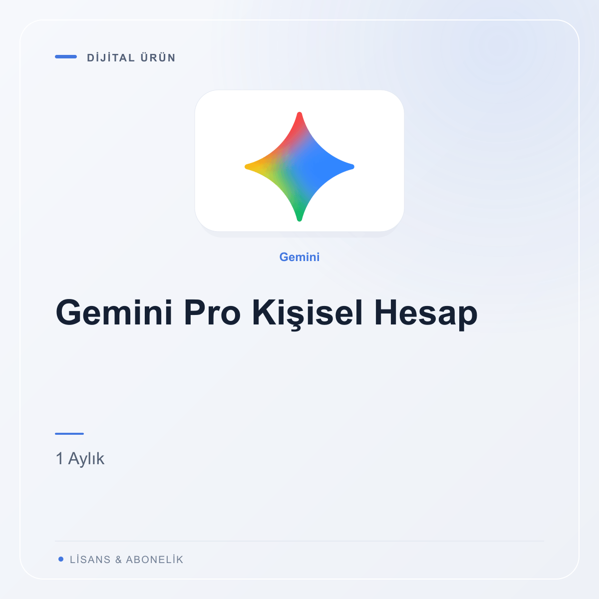 Gemini Pro Kişisel Hesap - 1 Aylık