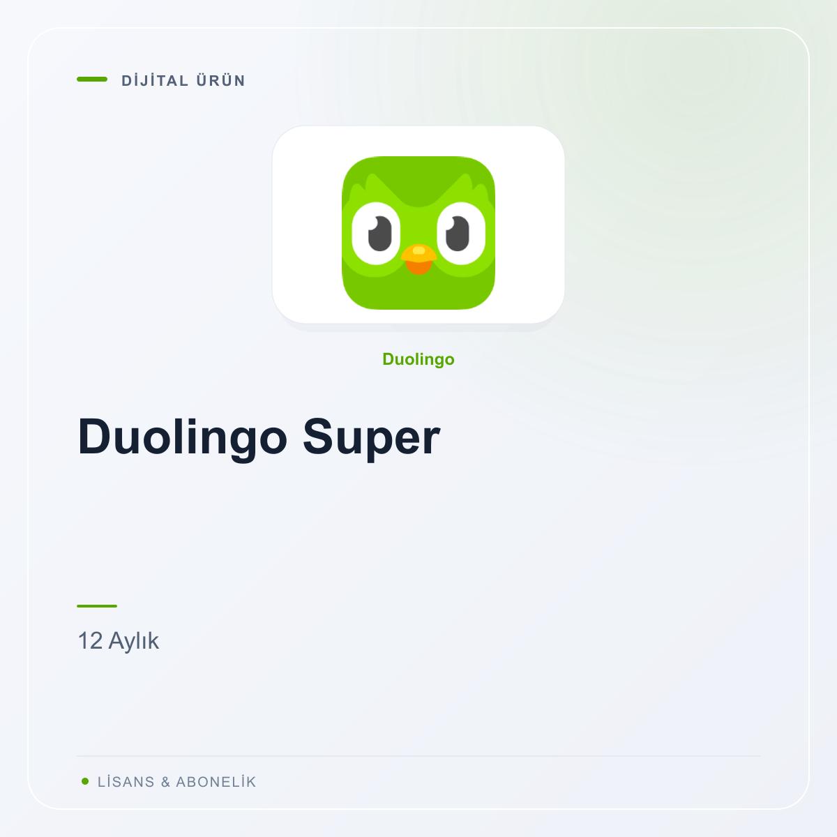 Duolingo Super - 12 Aylık