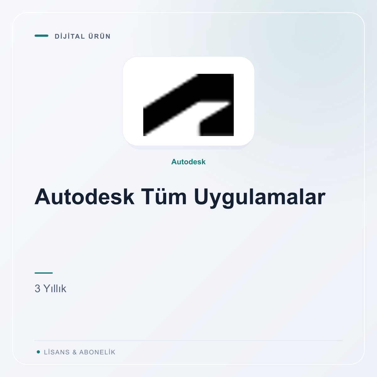 Autodesk Tüm Uygulamalar - 3 Yıllık