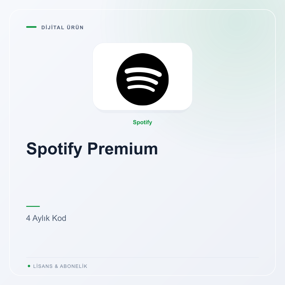 Spotify Premium - 4 Aylık Kod