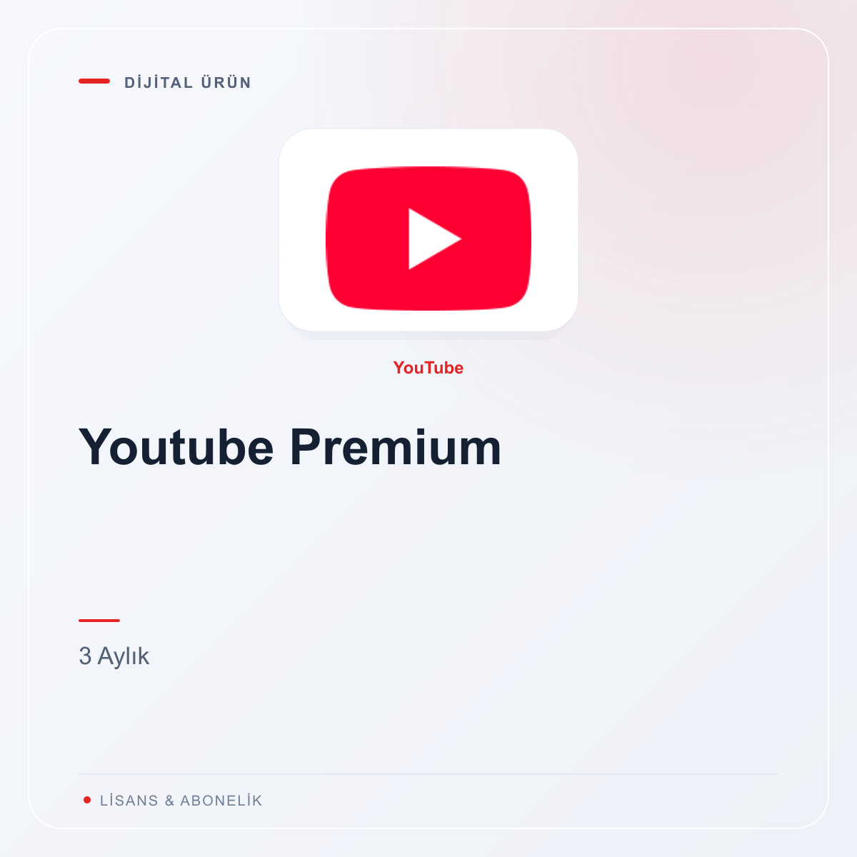 Youtube Premium - 3 Aylık