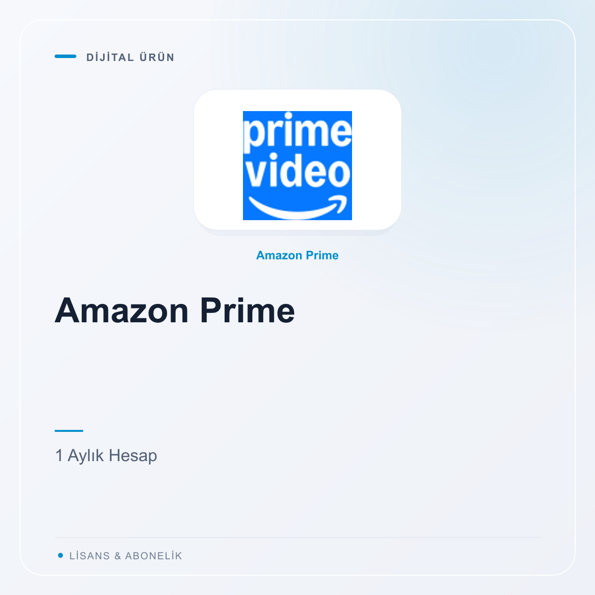 Amazon Prime - 1 Aylık Hesap