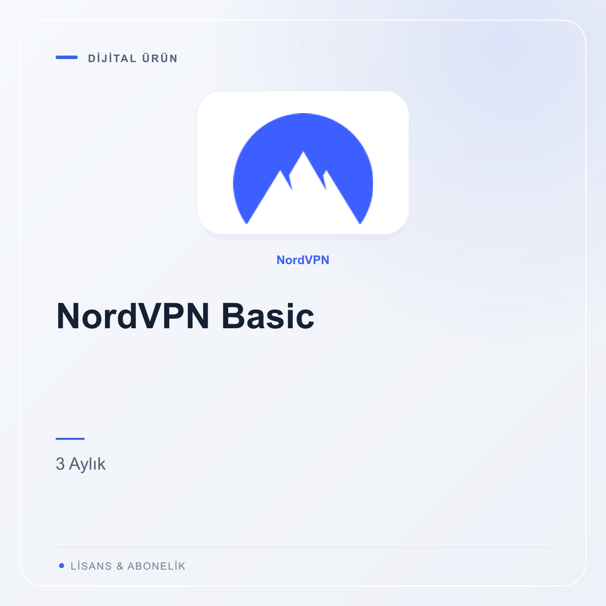 NordVPN Basic - 3 Aylık